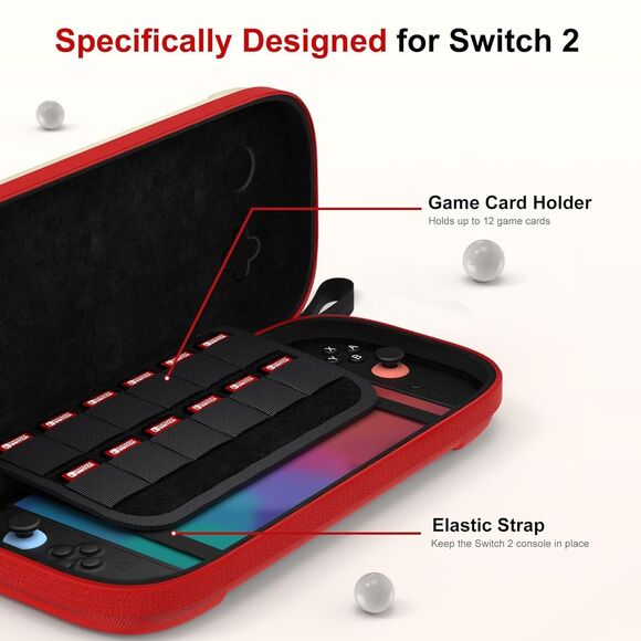 Game Accessories Kit Carrying Case Bag Hard Shell Slim NINTENDO SWITCH 2 - Picture 8 of 12